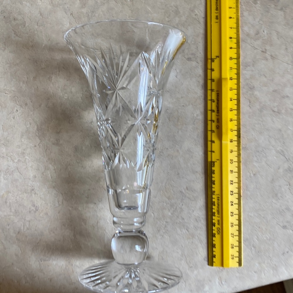 Vintage cut crystal vase.